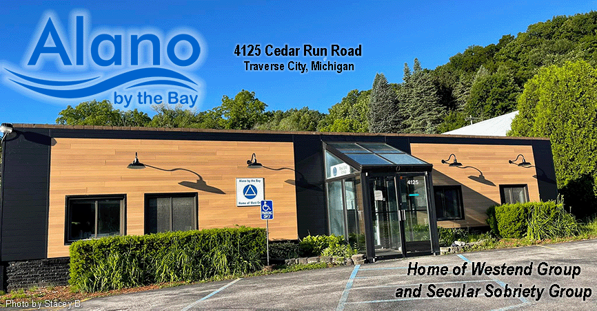 Alano By The Bay, home of West End Group -- 4125 Cedar Run Road, 1/4 mile west of Oleson's West (which is BATA Stop 421) Handicapped Accessible